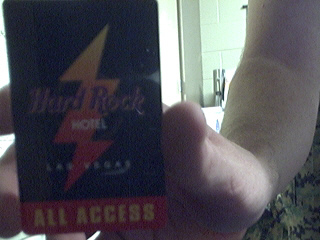 Hard Rock All Access Card Defcon 11