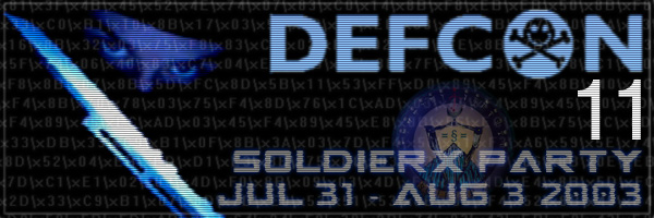 SOLDIERX Defcon 11 Party Logo