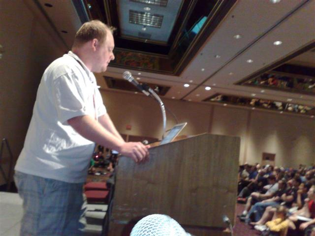 DevDelay speaking about cable modems at Defcon 16
